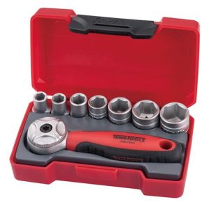 Teng 8PC 1/4" Drive Metric Socket Set W/Mini Ratchet TE-T1408