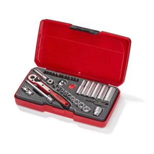 TENG 36PCE 1/4" DR. Metric Reg/Deep Socket Set TE-T1436