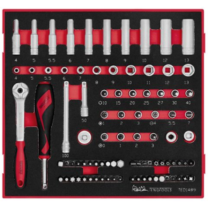 Teng 89PC 1/4" Dr Socket & Acc Set 4-13MM TE-TED1489