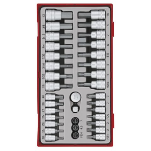 Teng 35PC 1/4" & 3/8" Dr Bits Socket Set TE-TTBS35