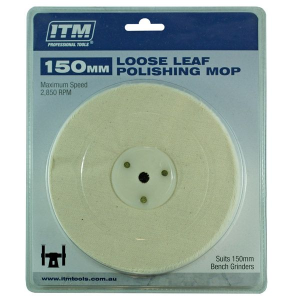 ITM 150 X 25MM 50 Fold Polishing Mop Loose Leaf TM405-001