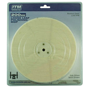 ITM 200 X 25MM 50 Fold Polishing Mop Loose Leaf TM405-002