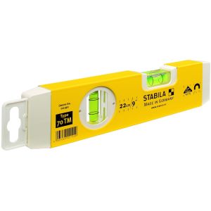 STABILA 214MM LEVEL SPIRIT TORPEDO 2 VIALS MAGNETIC 70TM/25