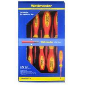 Wattmaster Screwdriver 6 Piece Set VDE 1000V Protop II Slimline Witte WAT620757-S
