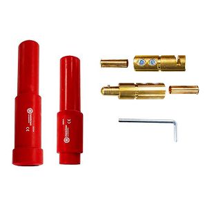Weldclass WC-01867 Cable Joiner 500 Amp 95mm Male/Female Set (Red) WC-01867