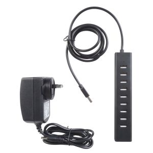 10 Port USB Charger & Hub Slimline Up To 30Mbps XC4959
